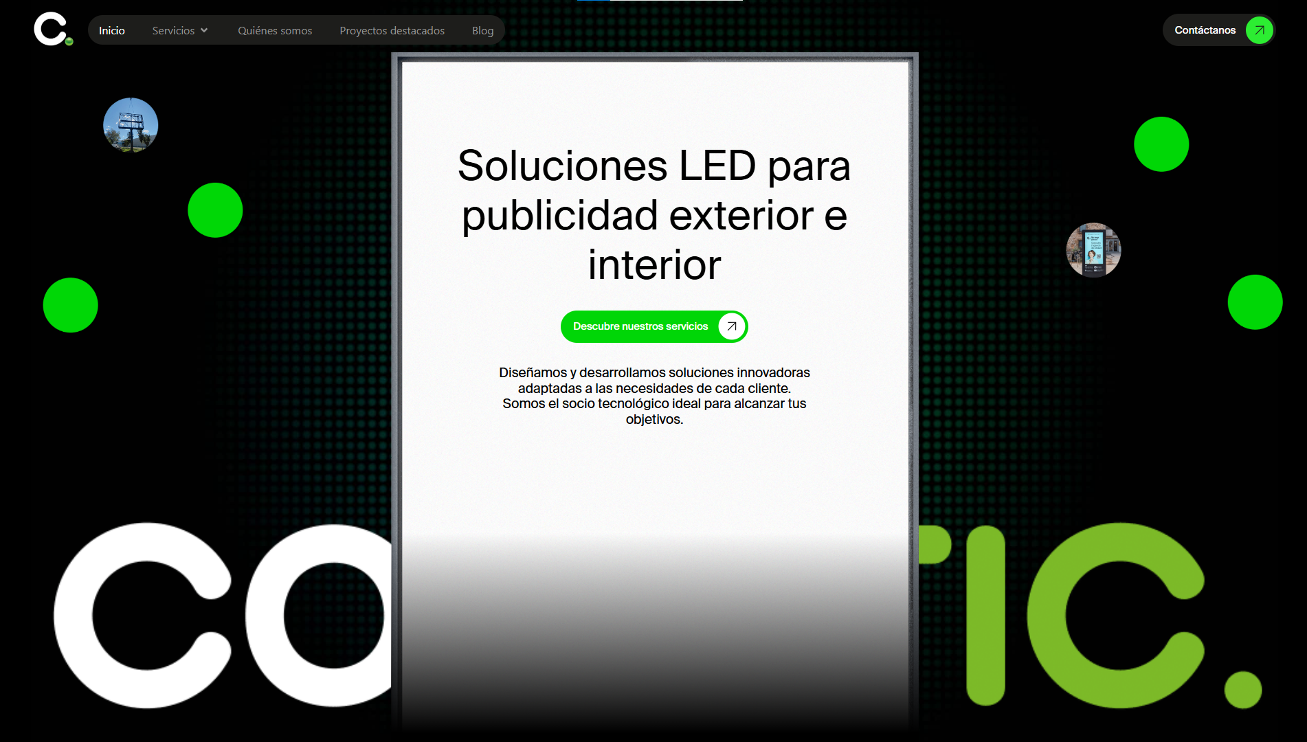Página web de Codetic diseñada por Chillypills