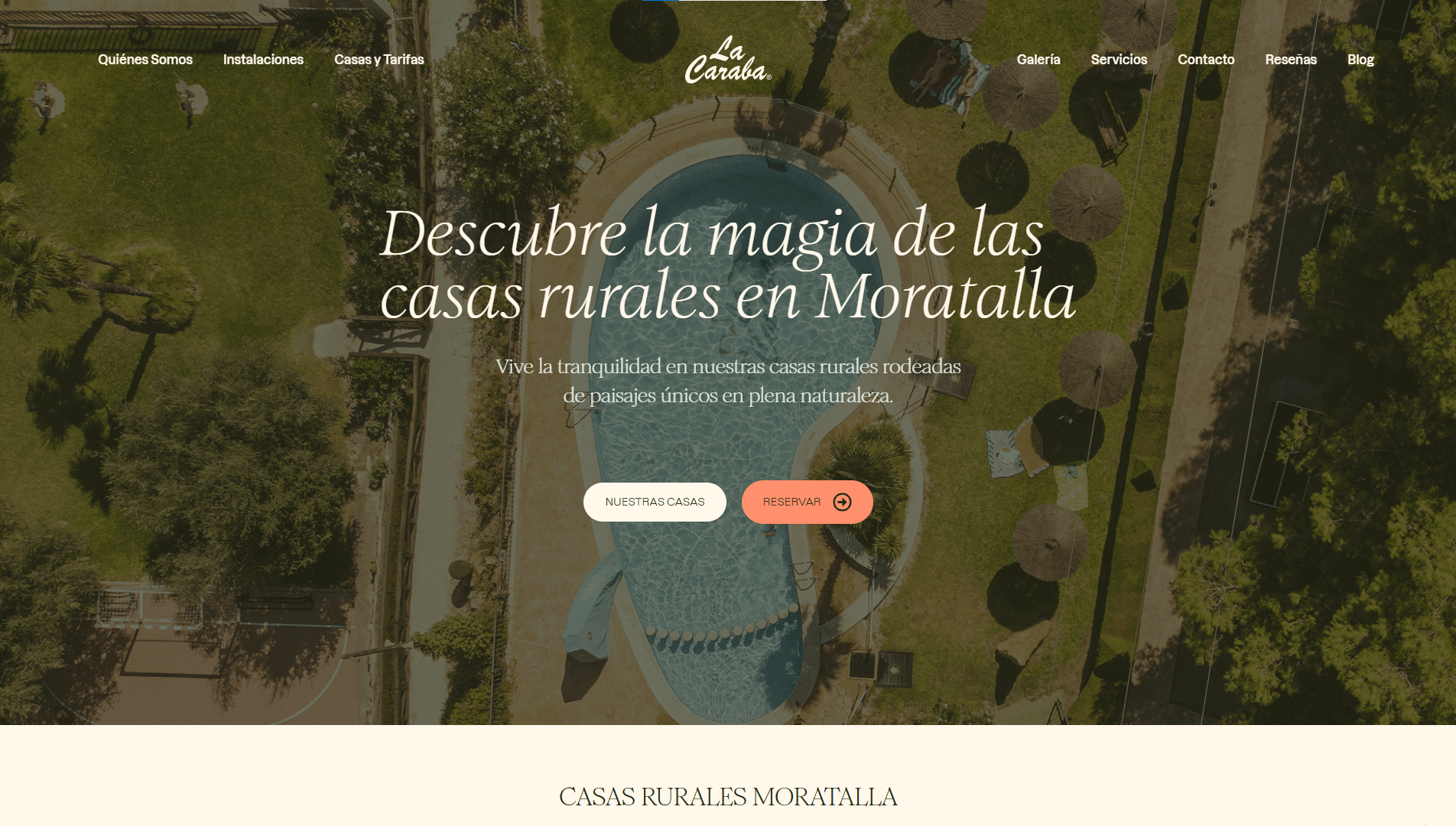 Página web de La Caraba diseñada por Chillypills