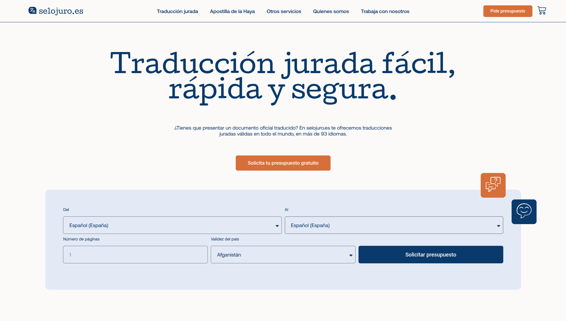 Página web de selojuro.es diseñada por Chillypills