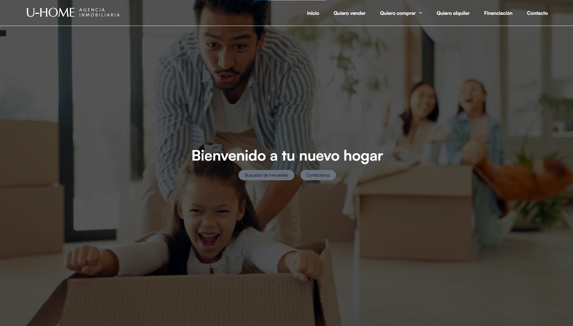 Página web de U-Home diseñada por Chillypills