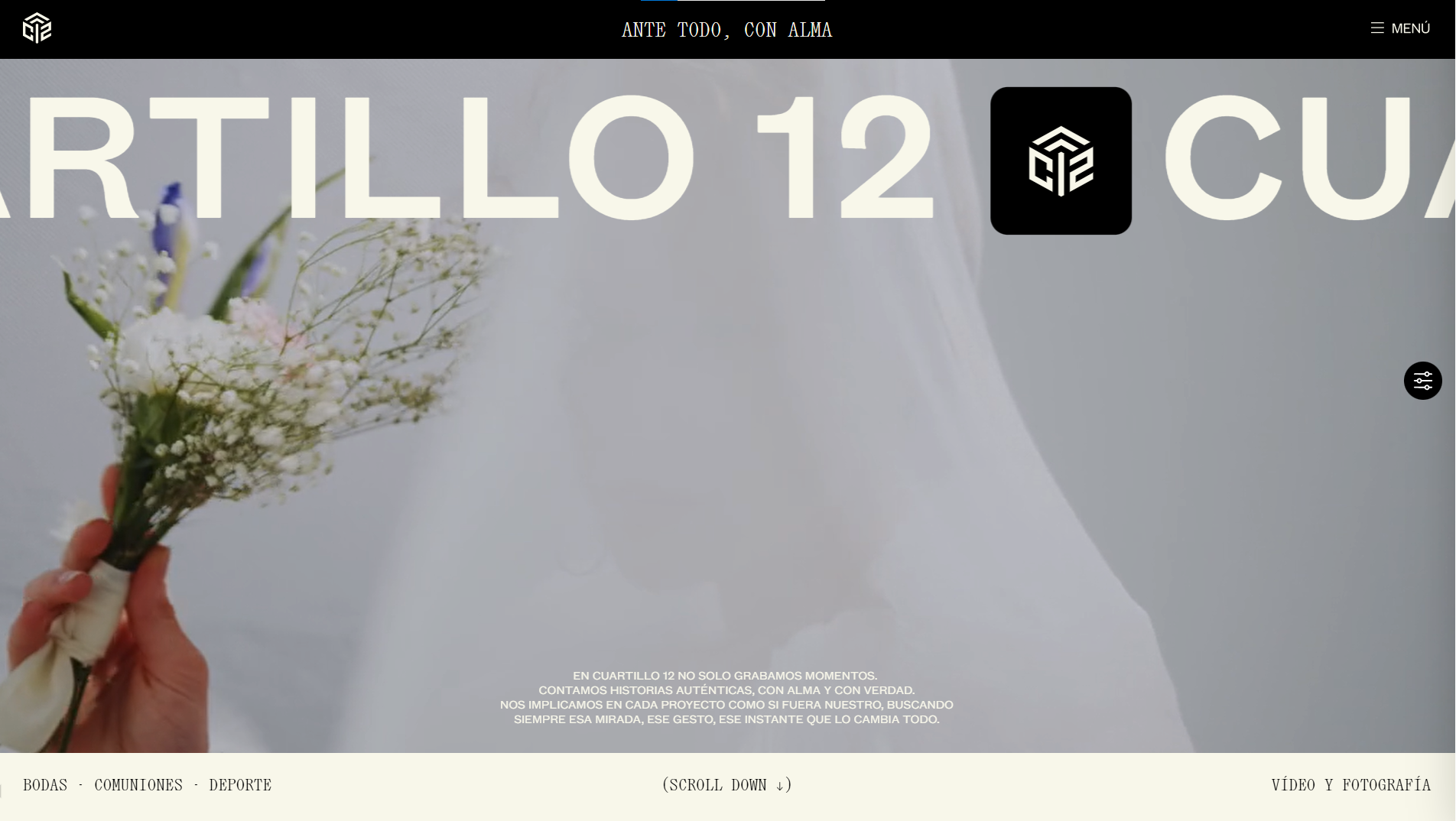 Página web de Cuartillo 12 diseñada por Chillypills
