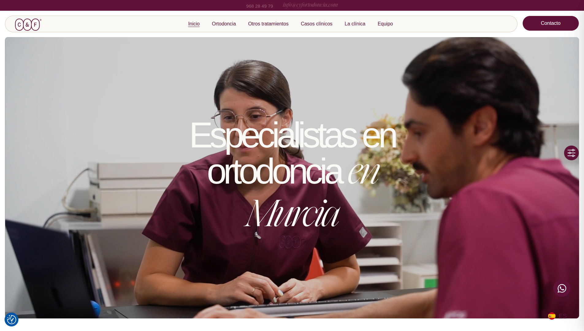 Página web de C&F diseñada por Chillypills
