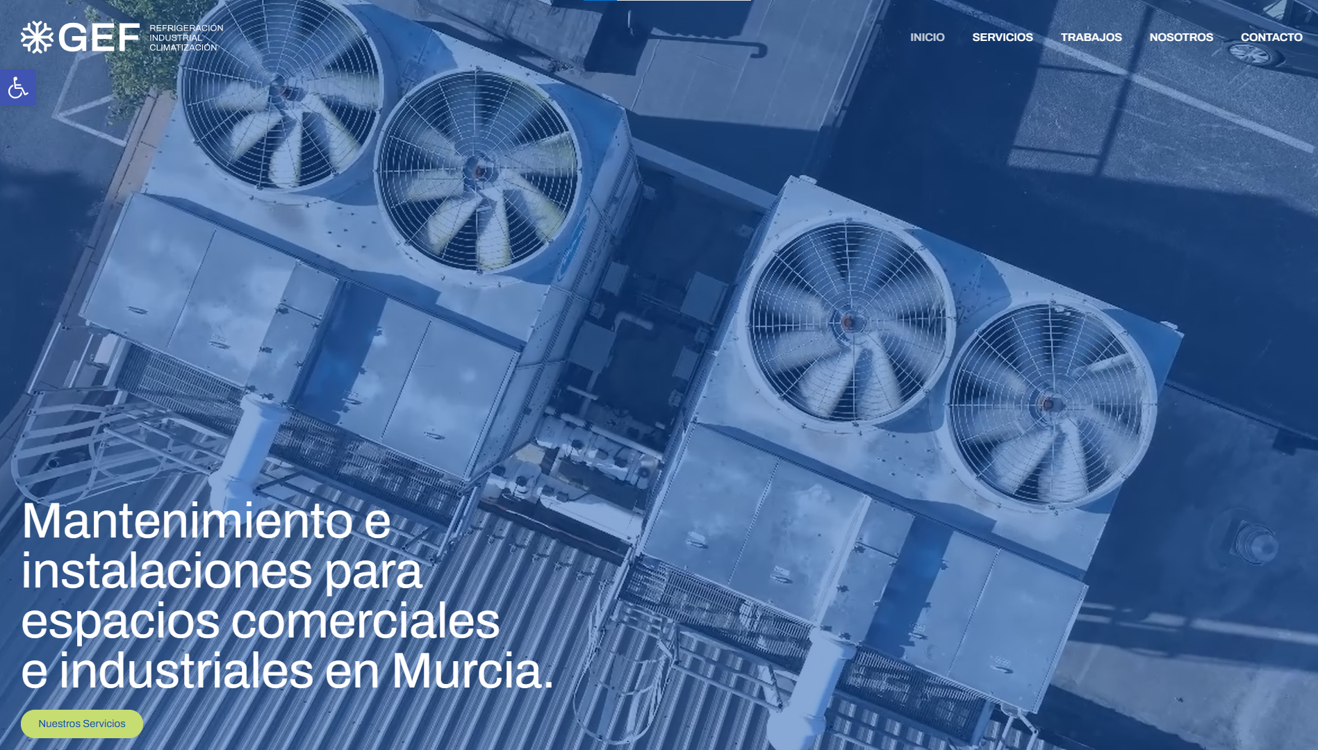 Página web de GEF Climatización diseñada por Chillypills