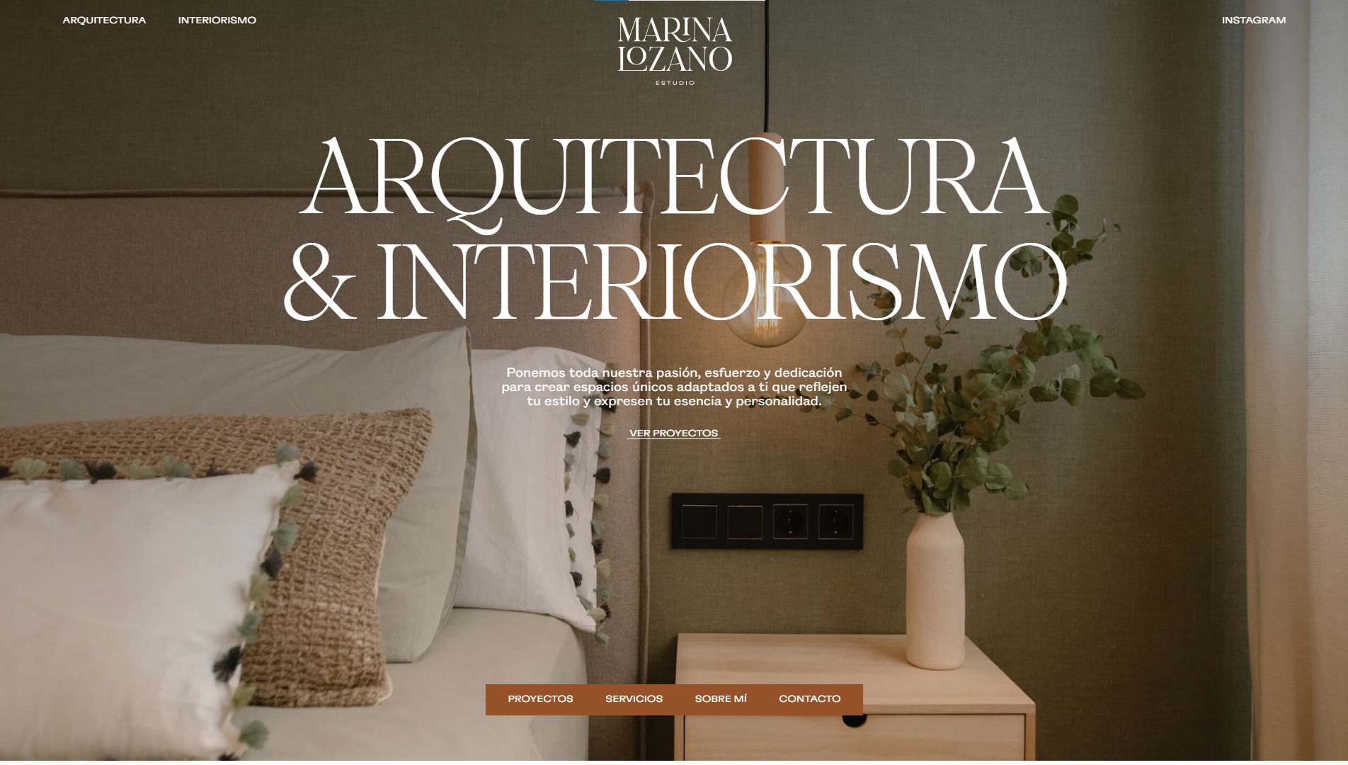 Página web de Marina Lozano Estudio de Interiorismo diseñada por Chillypills