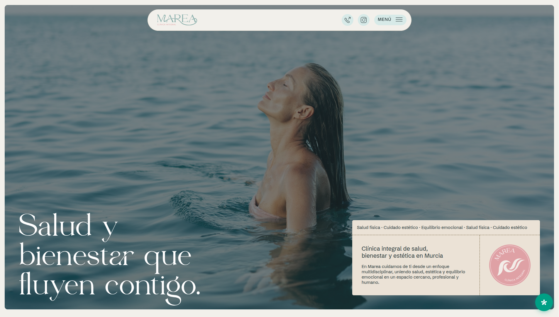 Página web de Clínica Marea diseñada por Chillypills