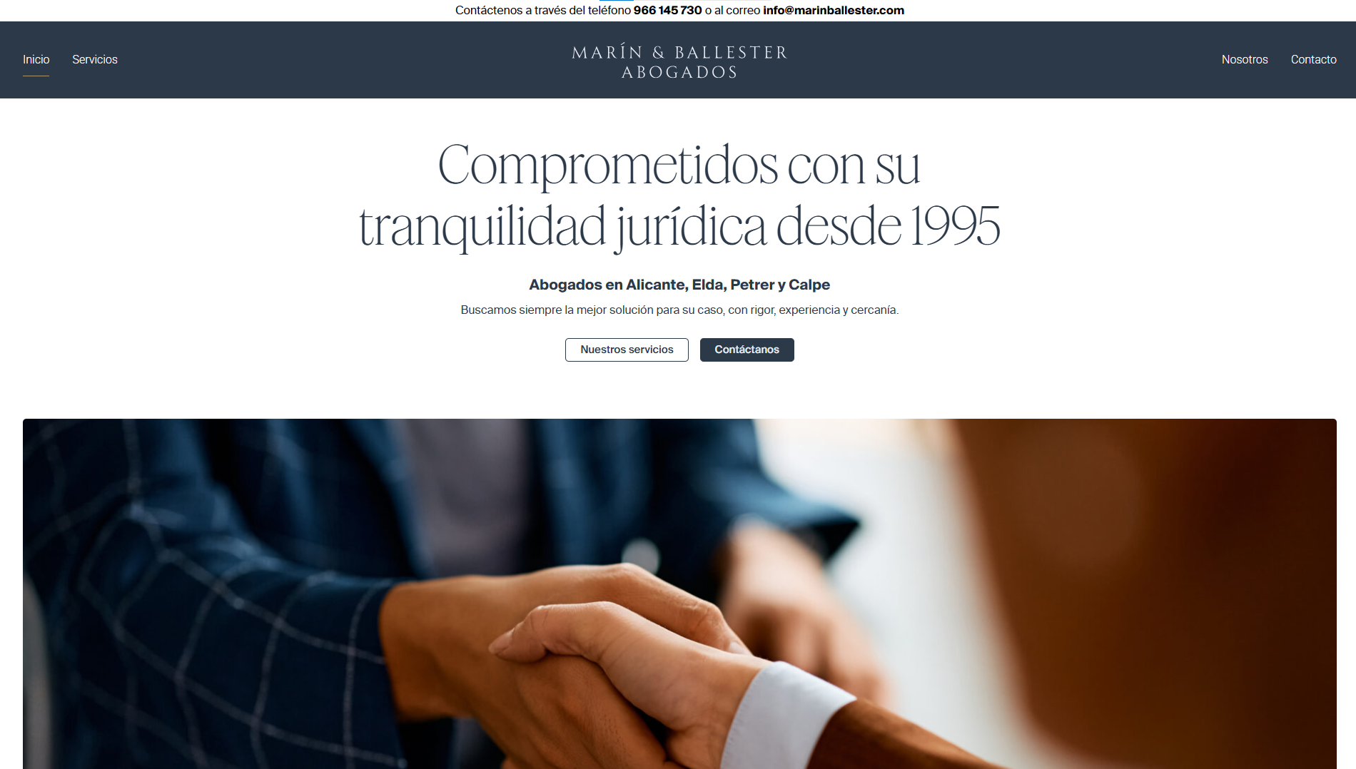 Página web de MB Abogados diseñada por Chillypills