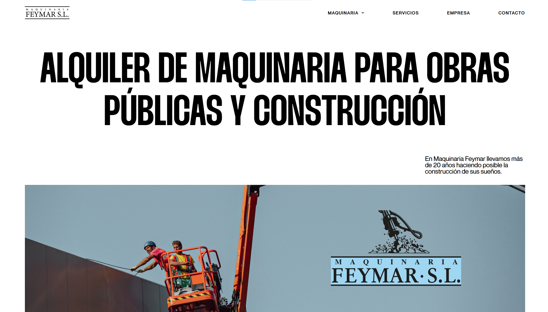 Página web de Feymar diseñada por Chillypills