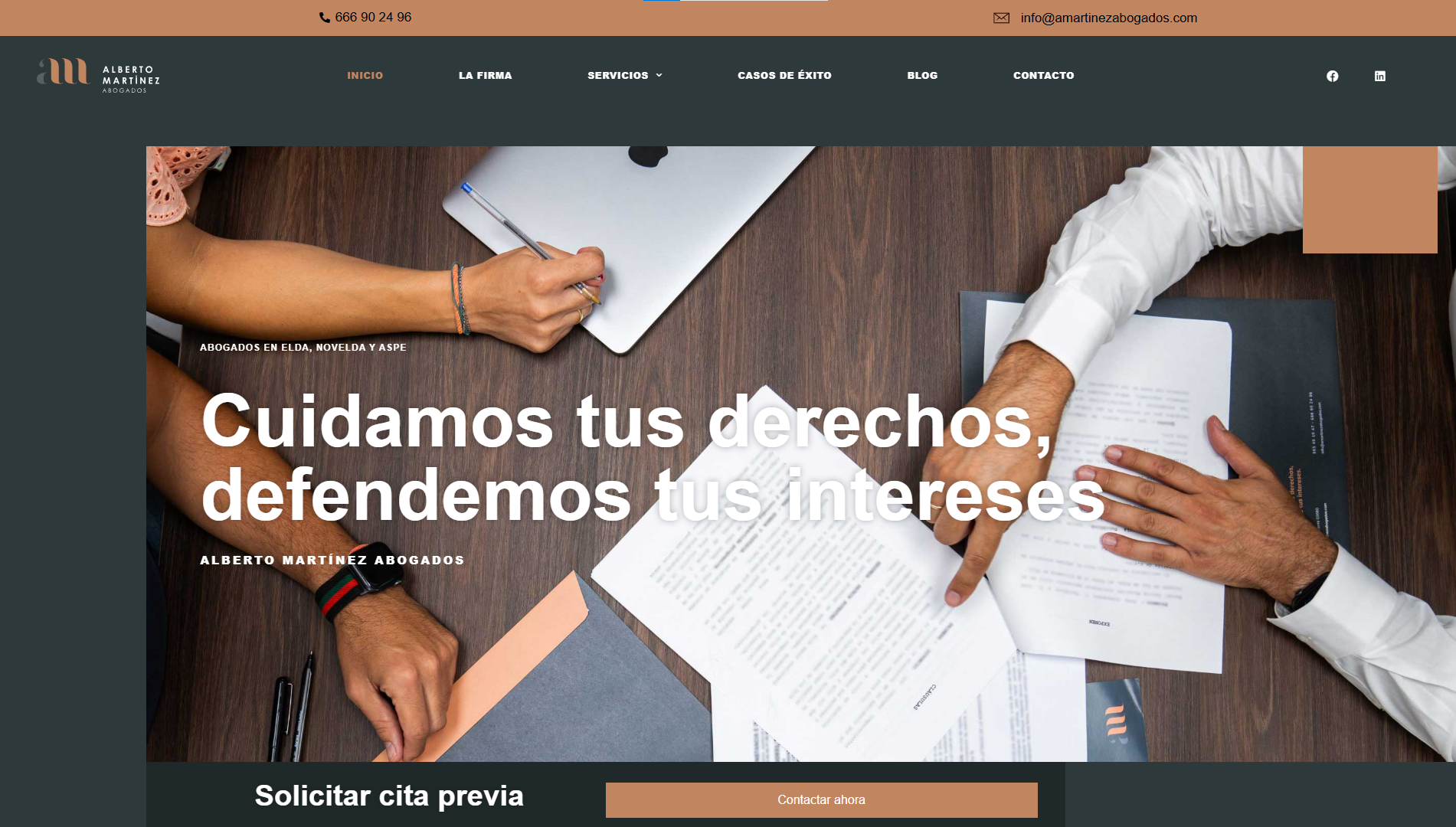 Página web de Alberto Martínez Abogados diseñada por Chillypills