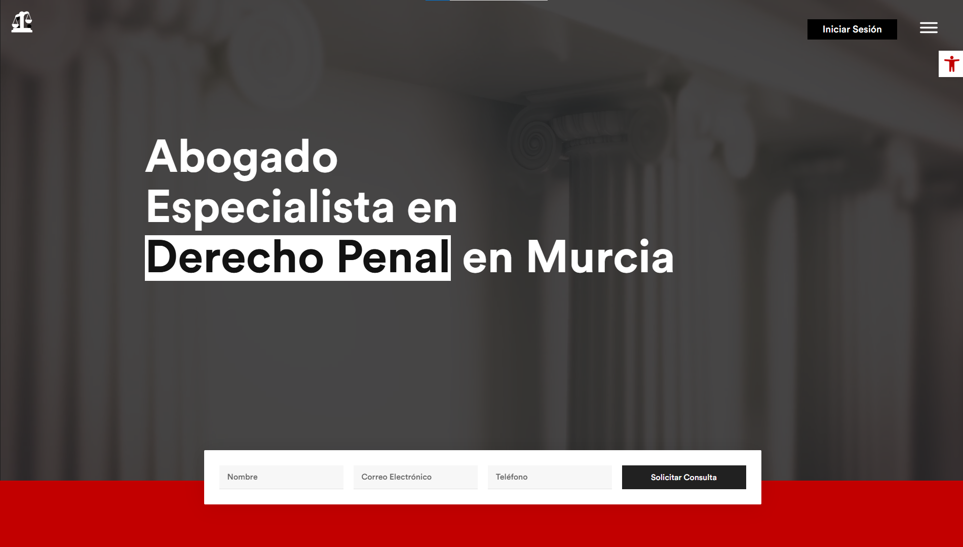 Página web de Apoyo y Defensa Legal diseñada por Chillypills
