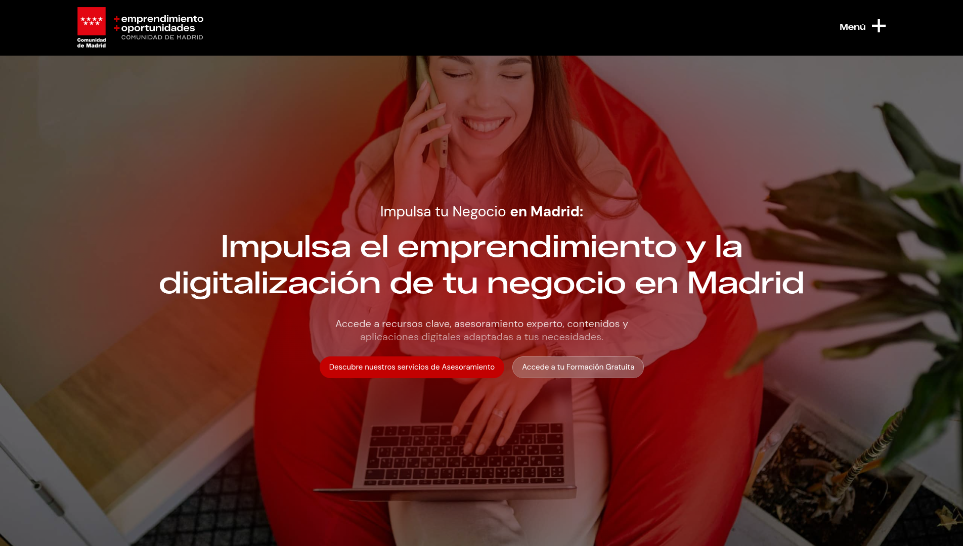 Página web de Más Emprendimiento diseñada por Chillypills