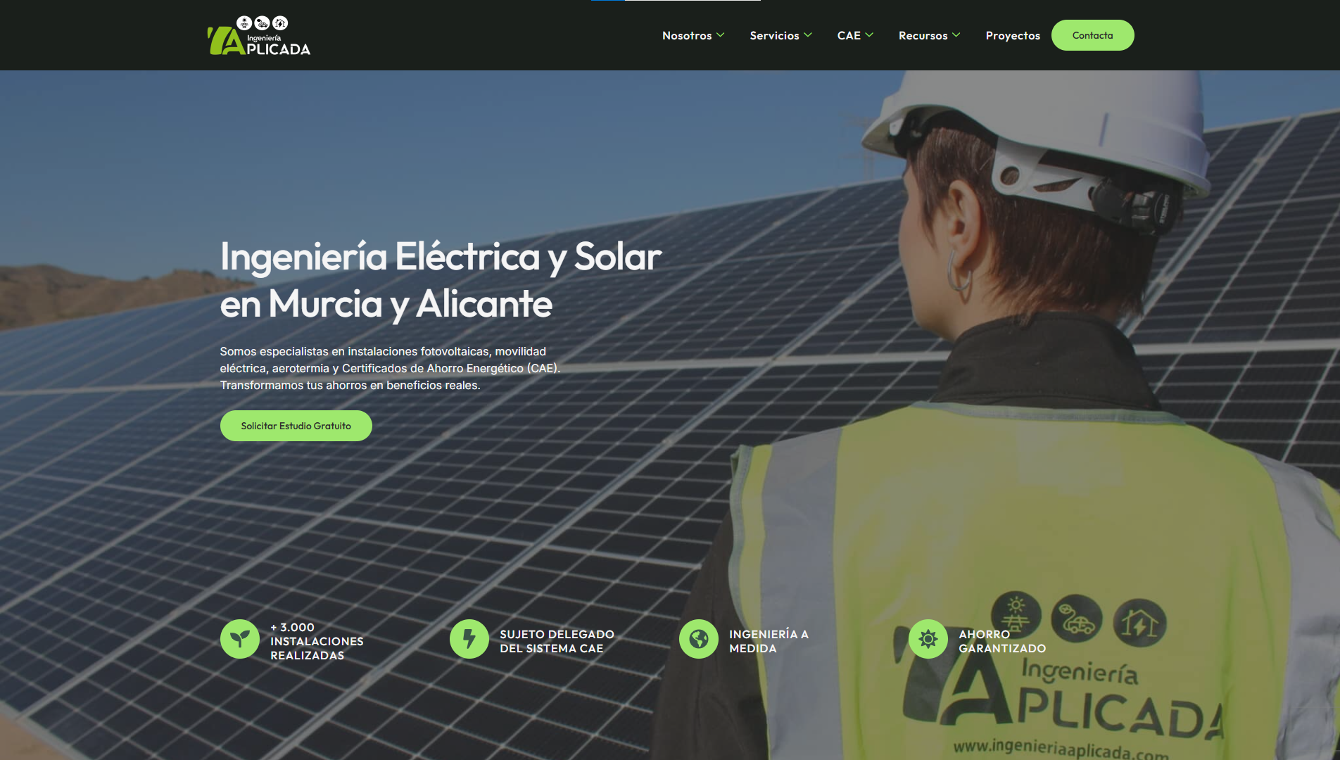 Página web de Ingeniería Aplicada diseñada por Chillypills