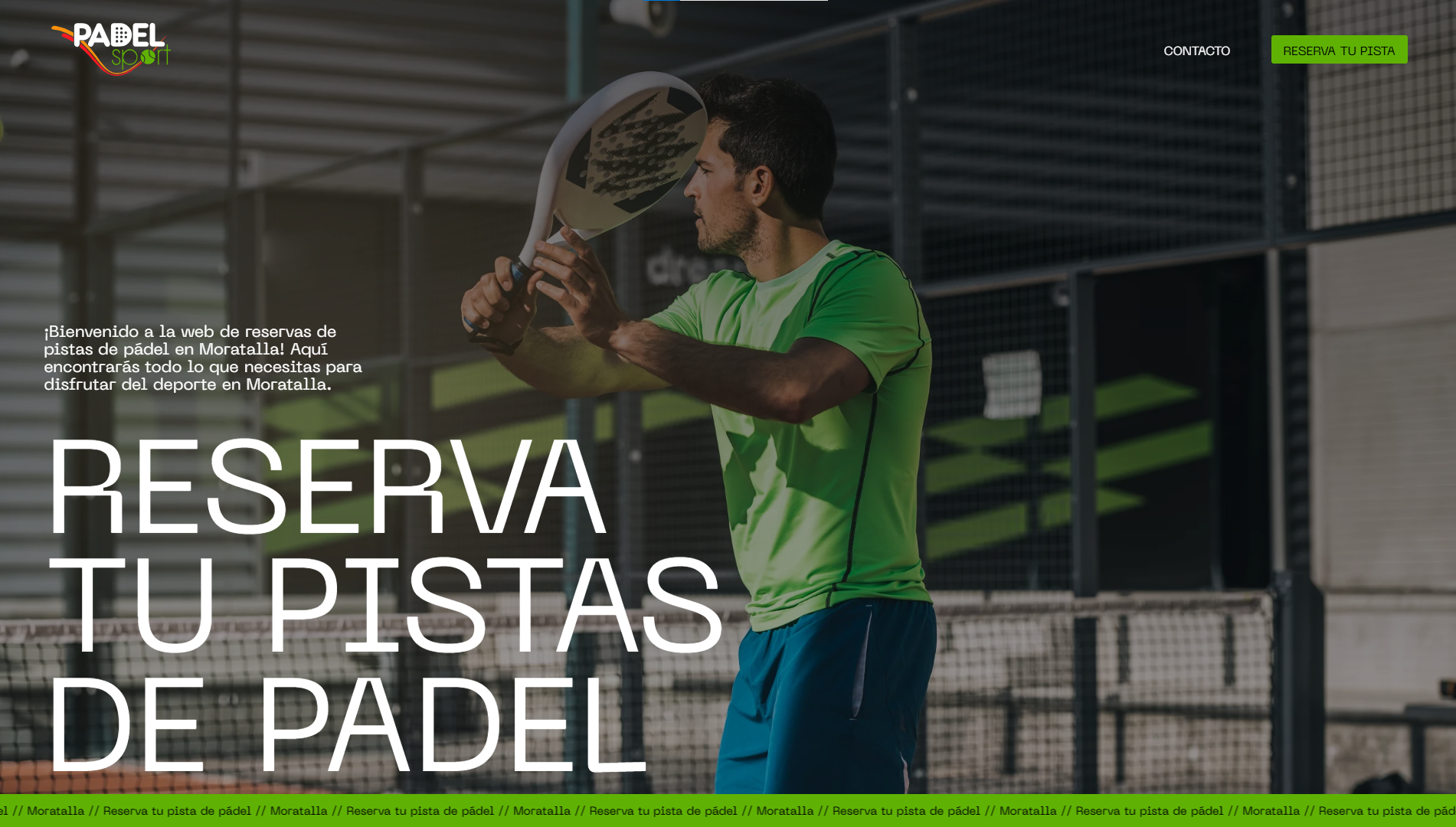 Página web de Padel Sport Moratalla diseñada por Chillypills