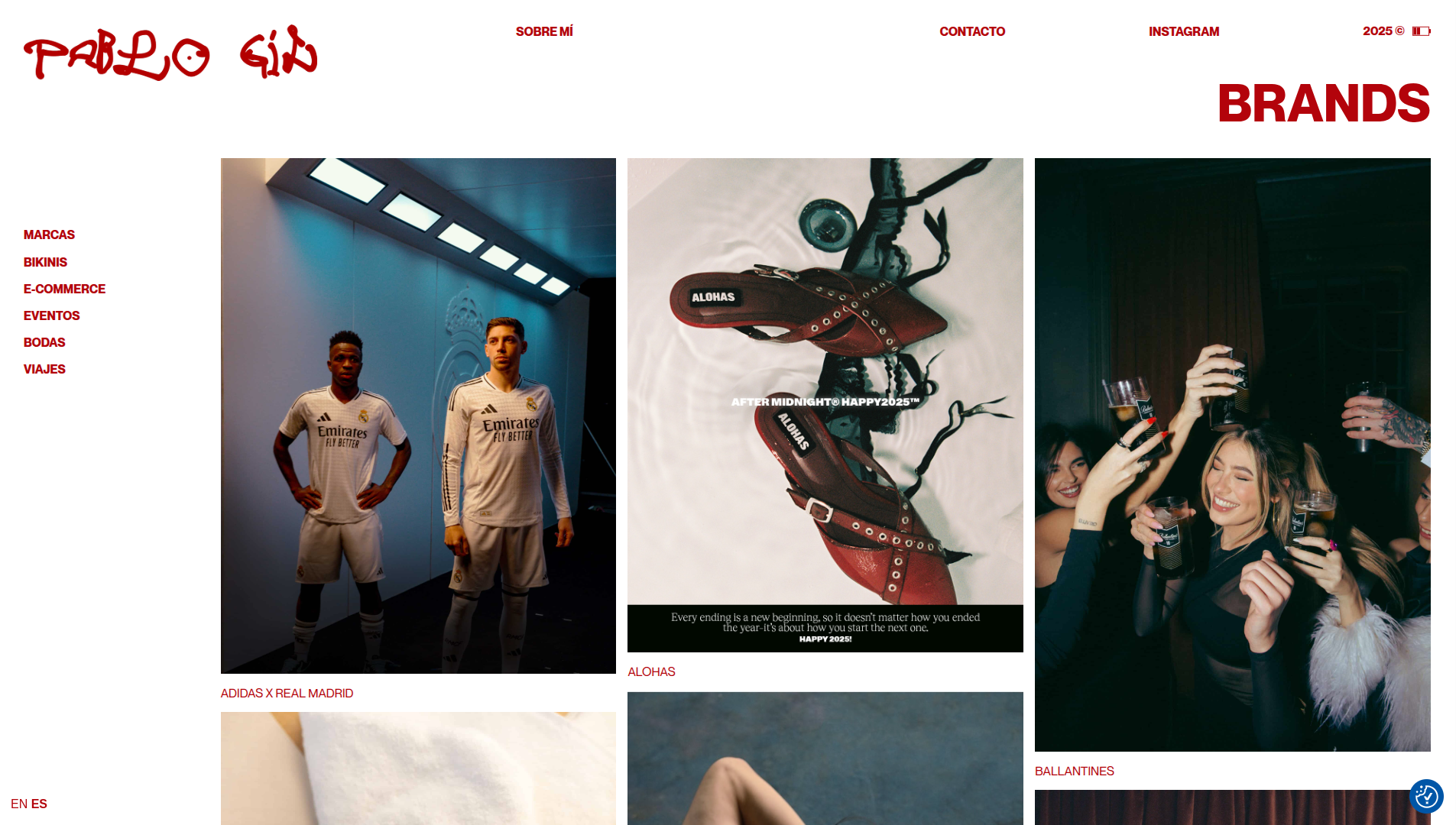 Página web de Pablo Gil diseñada por Chillypills