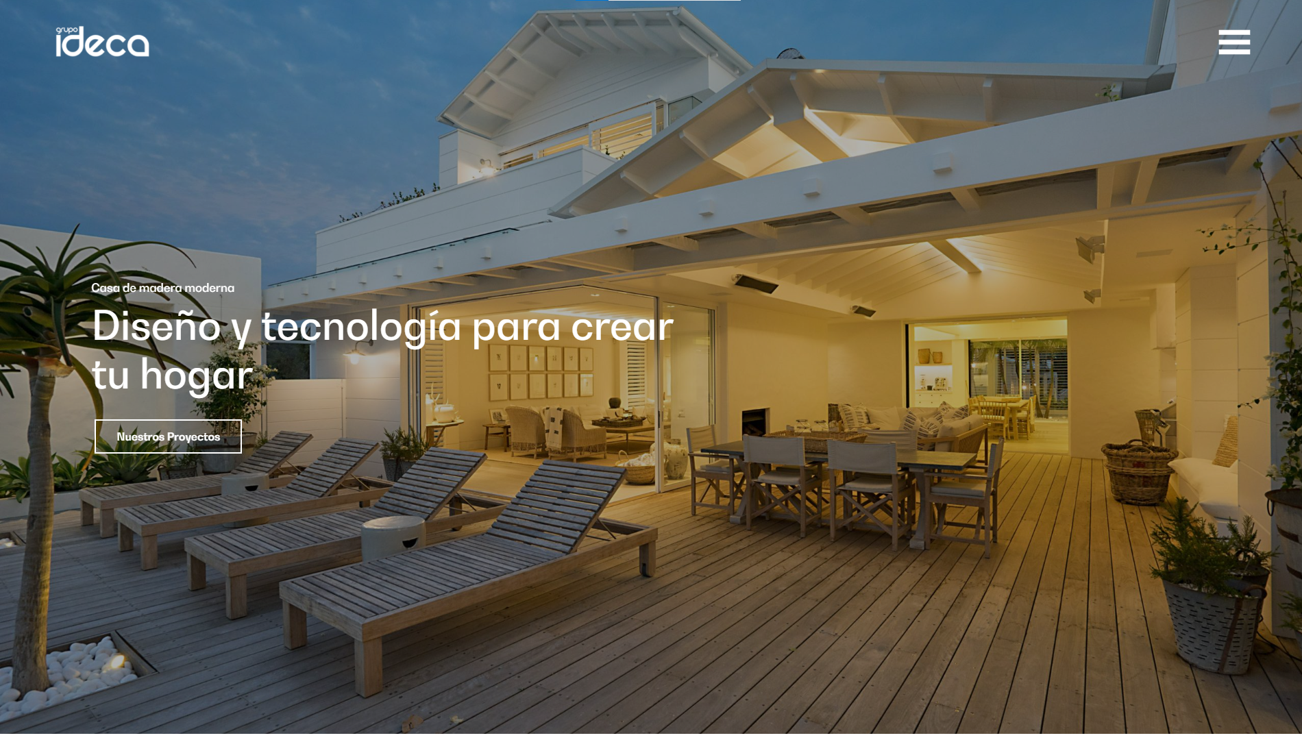 Página web de Ideca diseñada por Chillypills