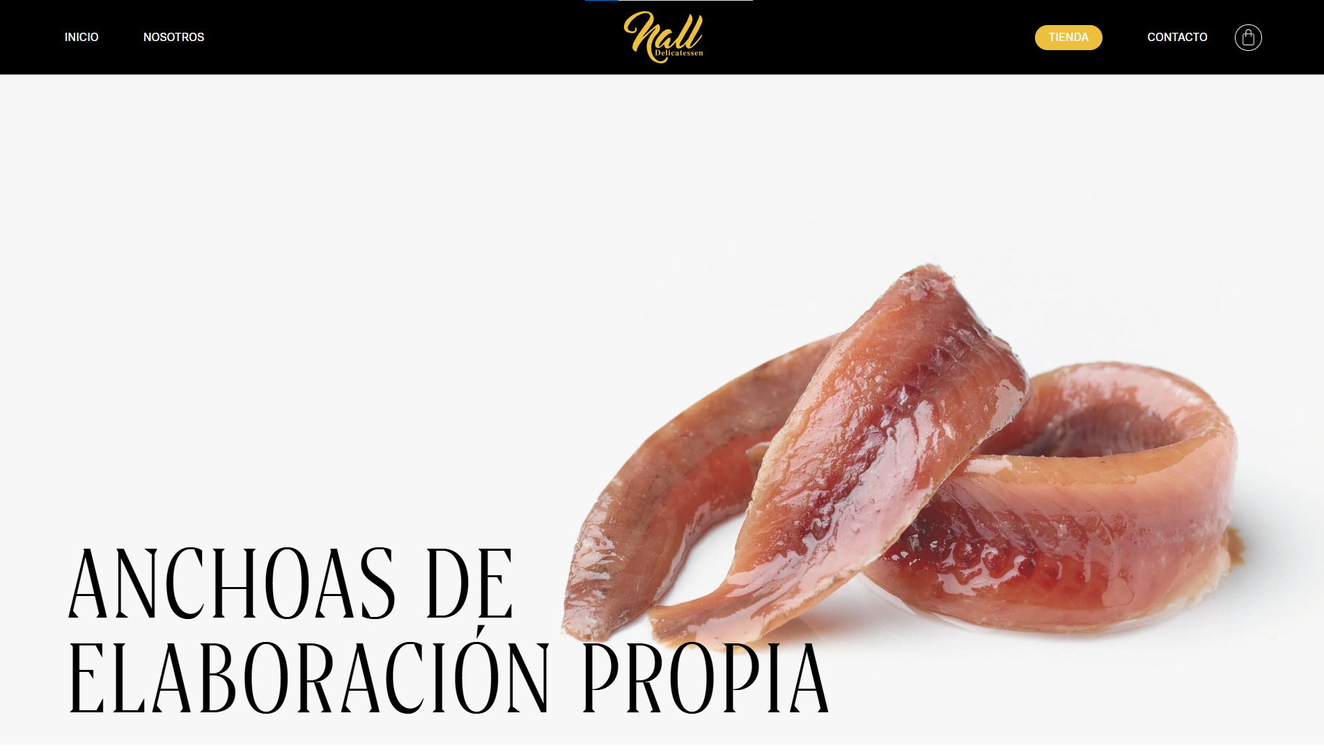 Página web de Nall Delicatessen diseñada por Chillypills