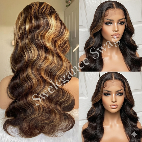 Brazilian Body Wave with Golden Highlights