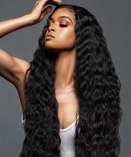 Raw Indian Curly Transparent Lace Front Wig