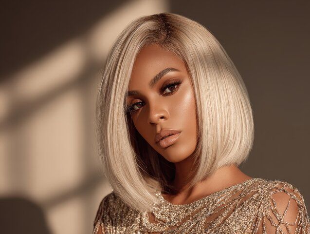 Blonde Straight Bob Wig