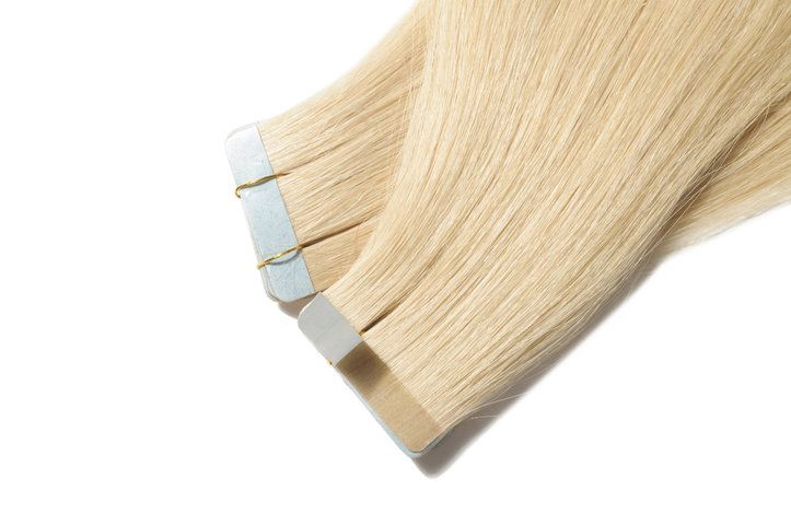 Raw Blonde Straight 100% Human Hair Tape In Extensions