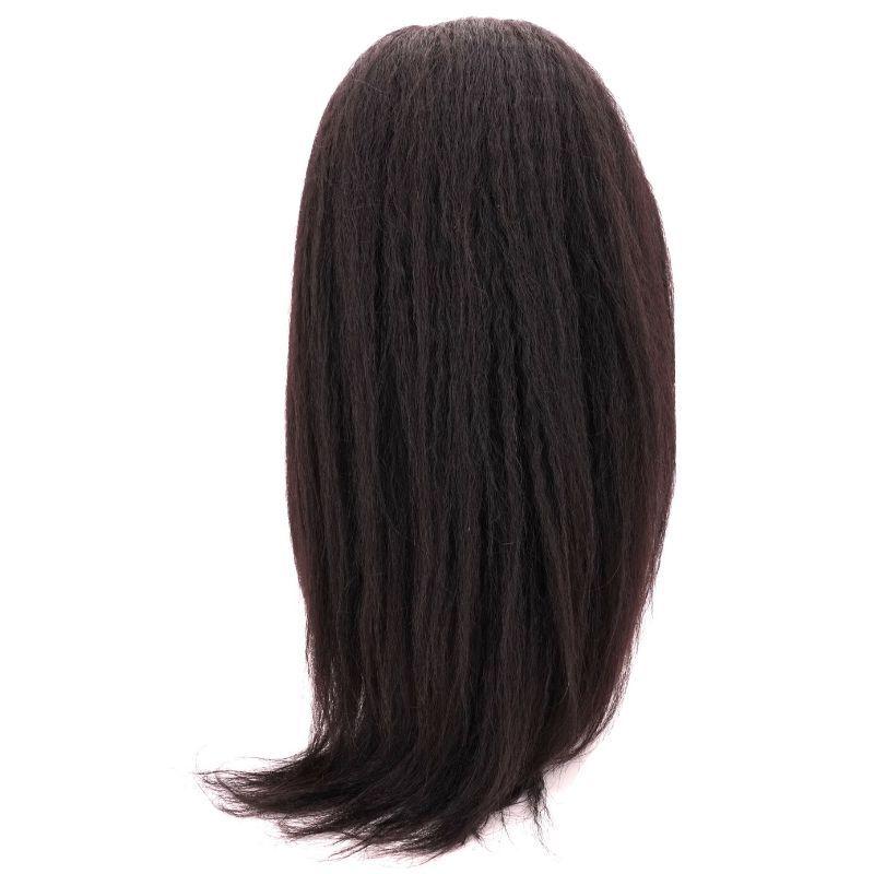Kinky Straight Transparent Closure Wig 3