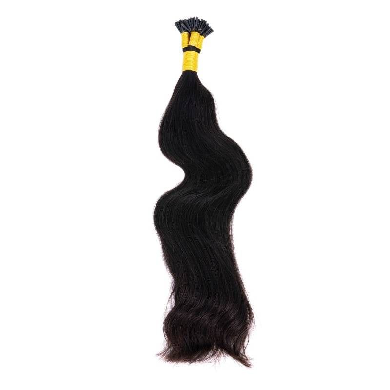 Indian Curly Natural Black I-Tip 3