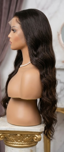 Full Transparent Lace Body Wave Wig 5