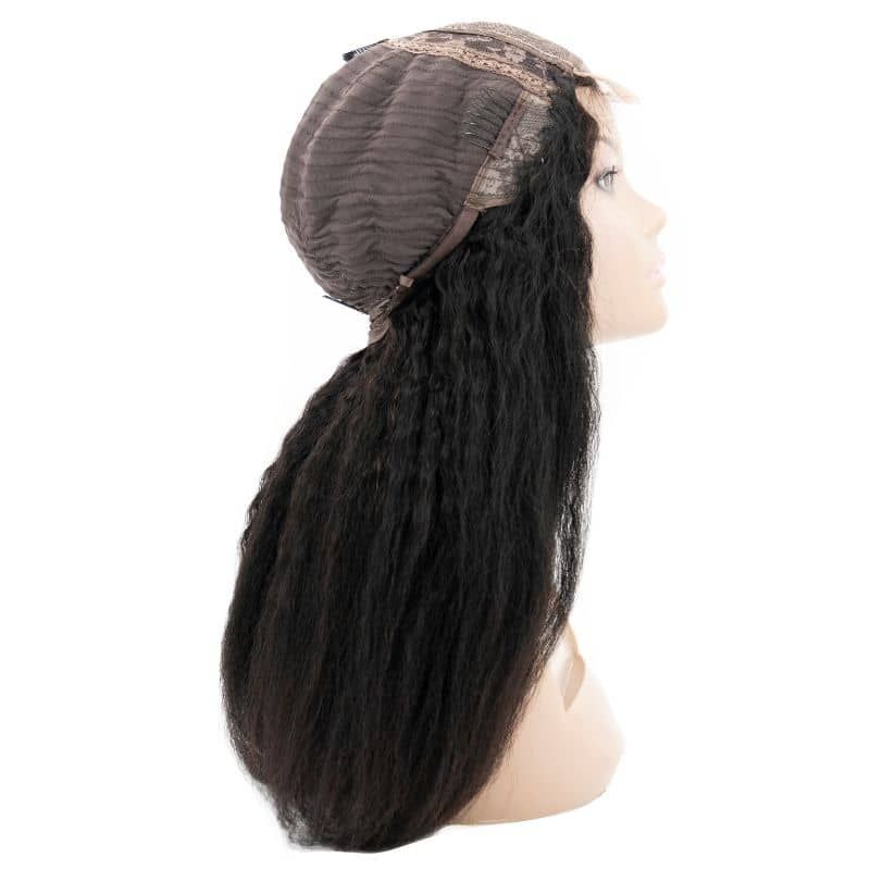 Kinky Straight Transparent Closure Wig 5
