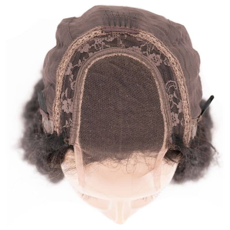 Kinky Straight Transparent Closure Wig 4