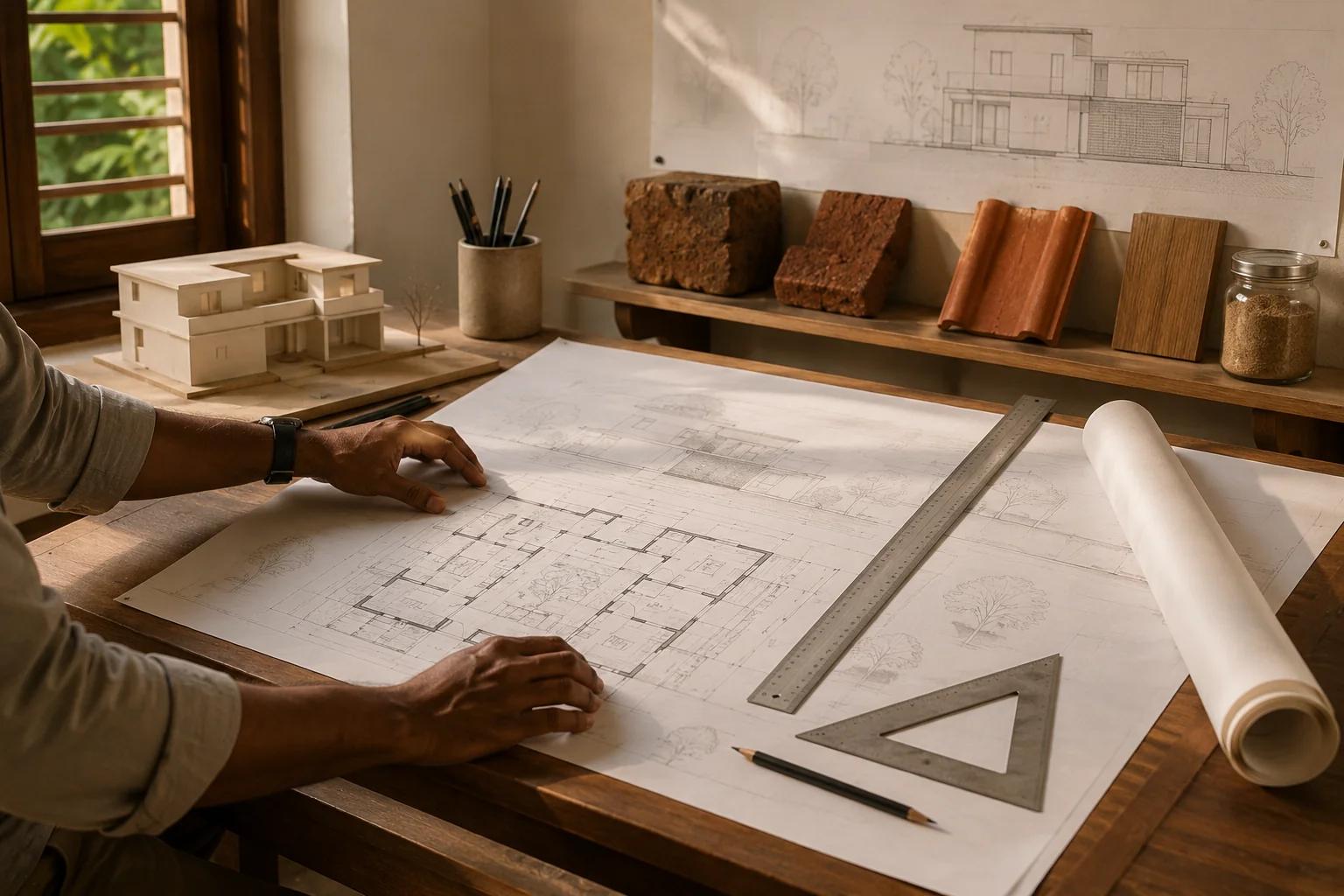 Drafting drawings for a project