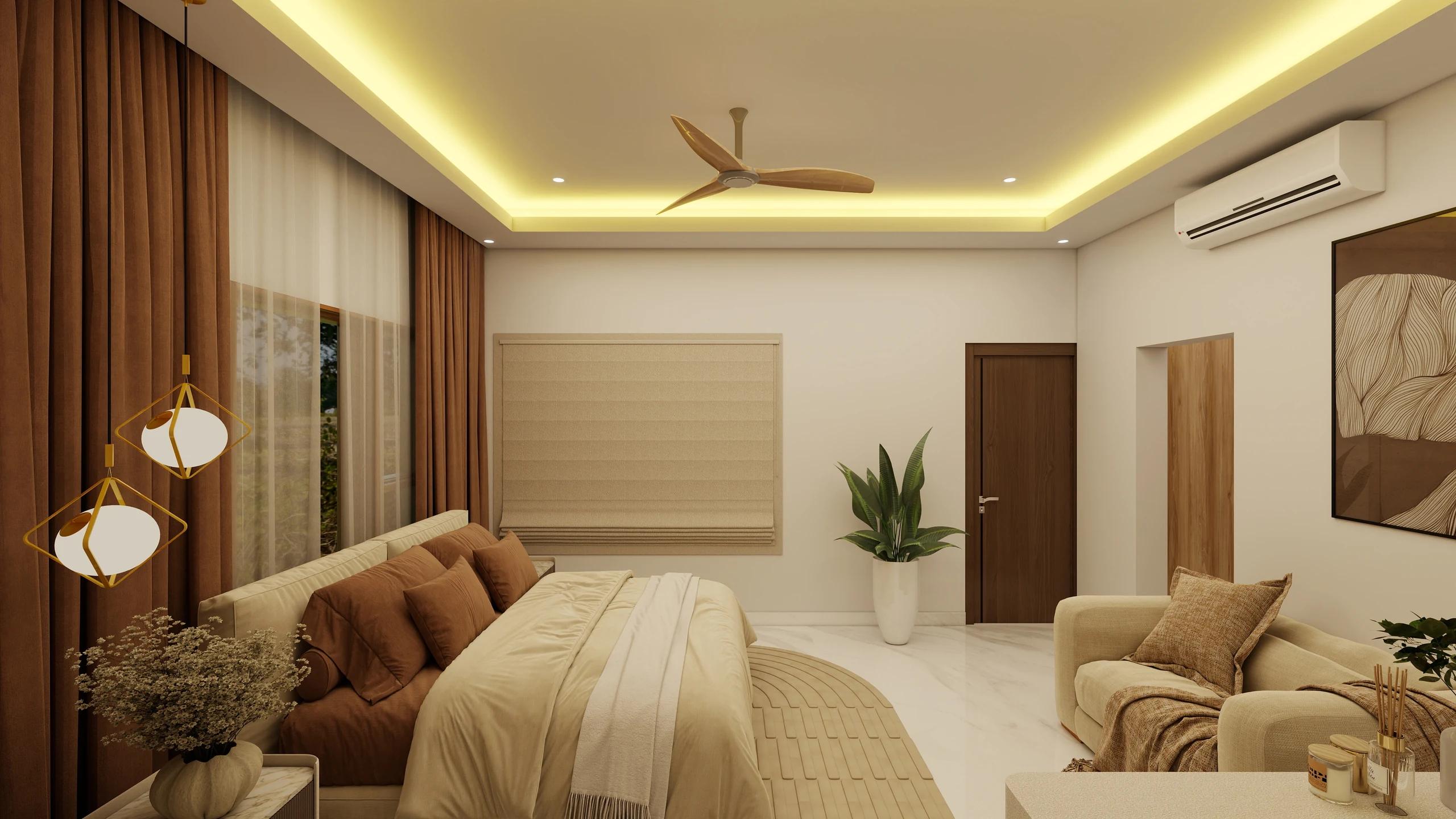 Warm Neutral Bedroom — project view 2