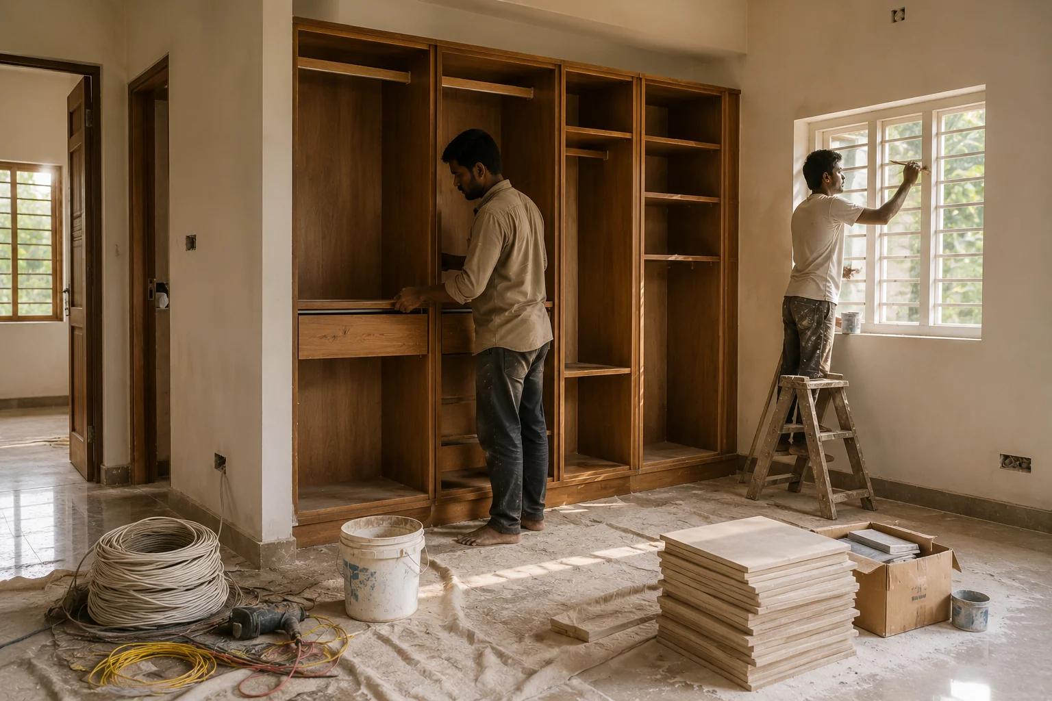 Finishing work being completed