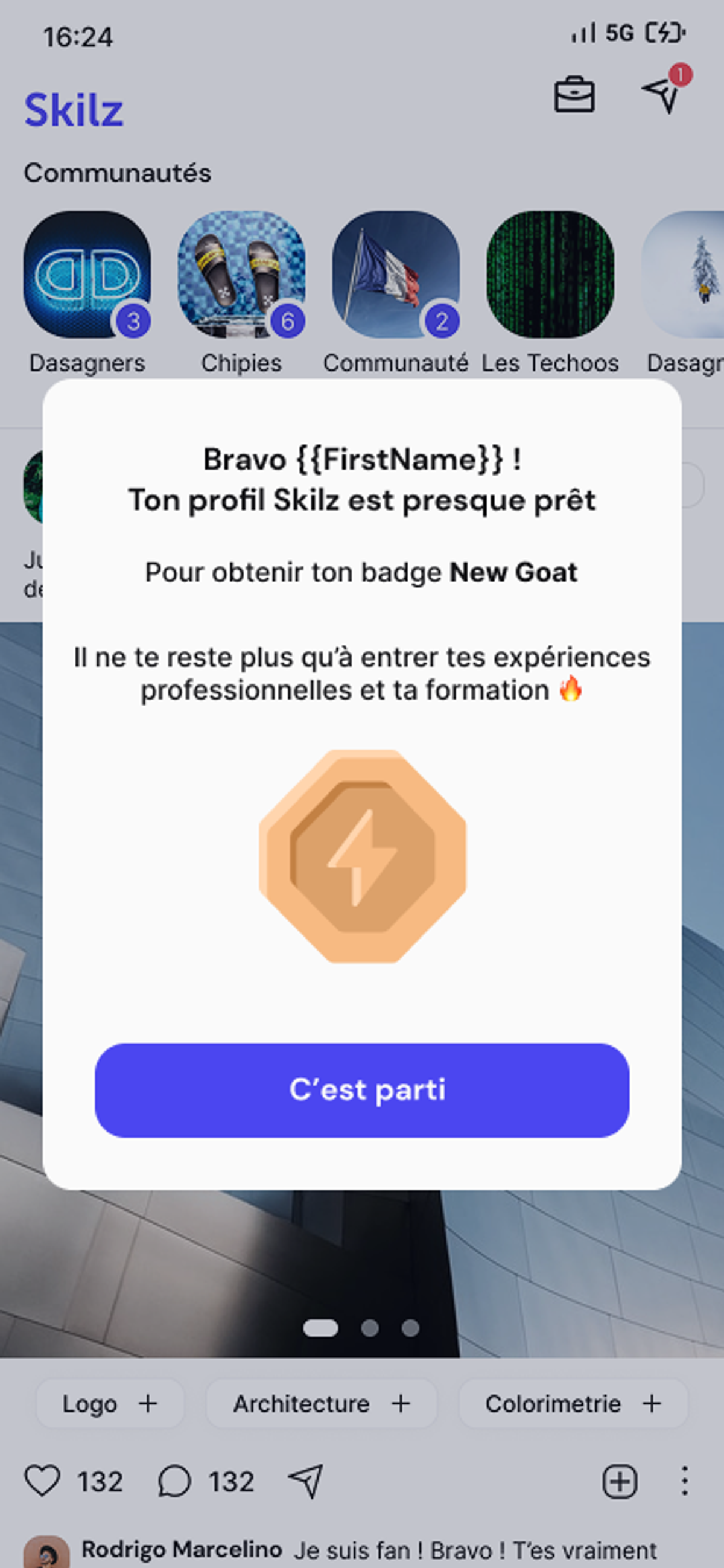 Skilz — Plateforme B2C — capture 4