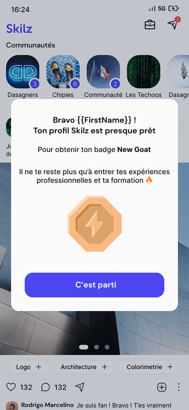 Skilz — Plateforme B2C — capture 4