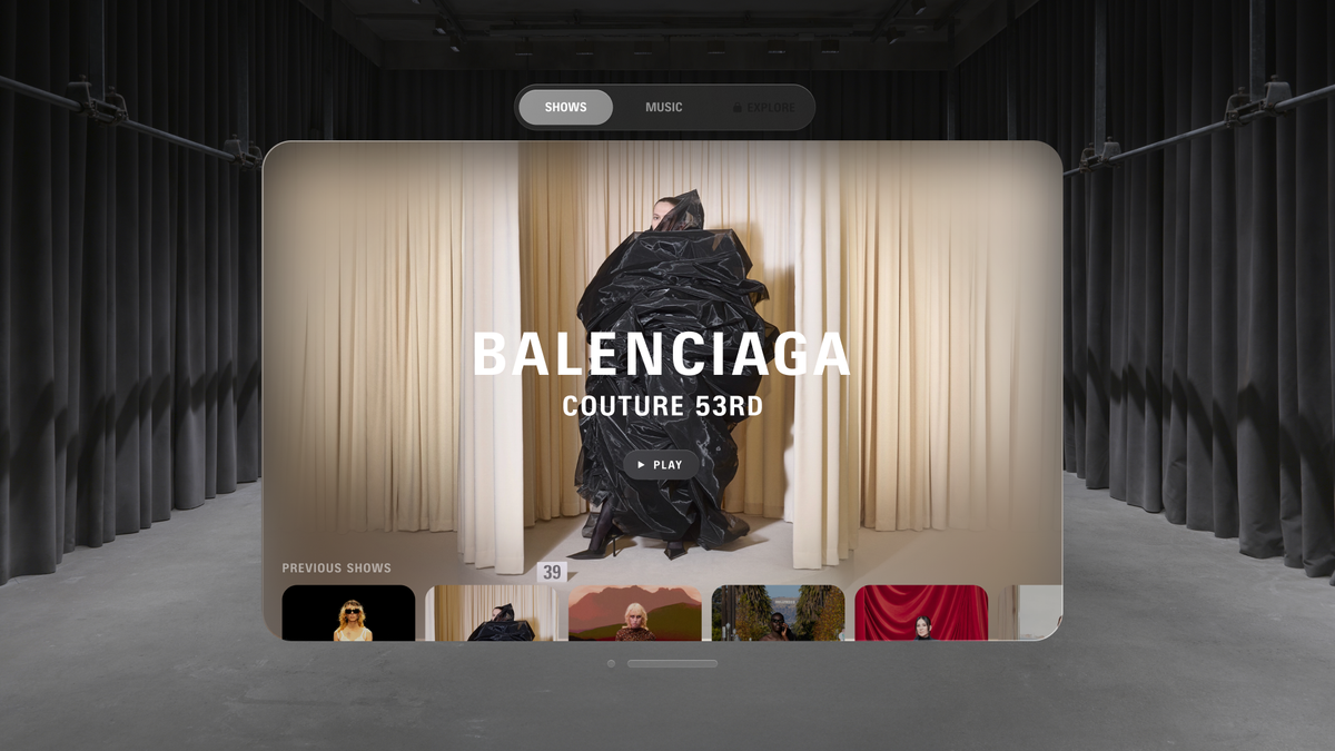 Balenciaga — Apple Vision Pro Experience — capture 2