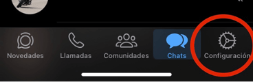 Configuración de chats en WhatsApp desde iOS