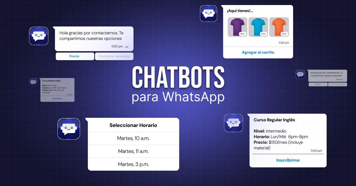Portada del artículo: Ejemplos de chatbots para WhatsApp según el objetivo de tu negocio