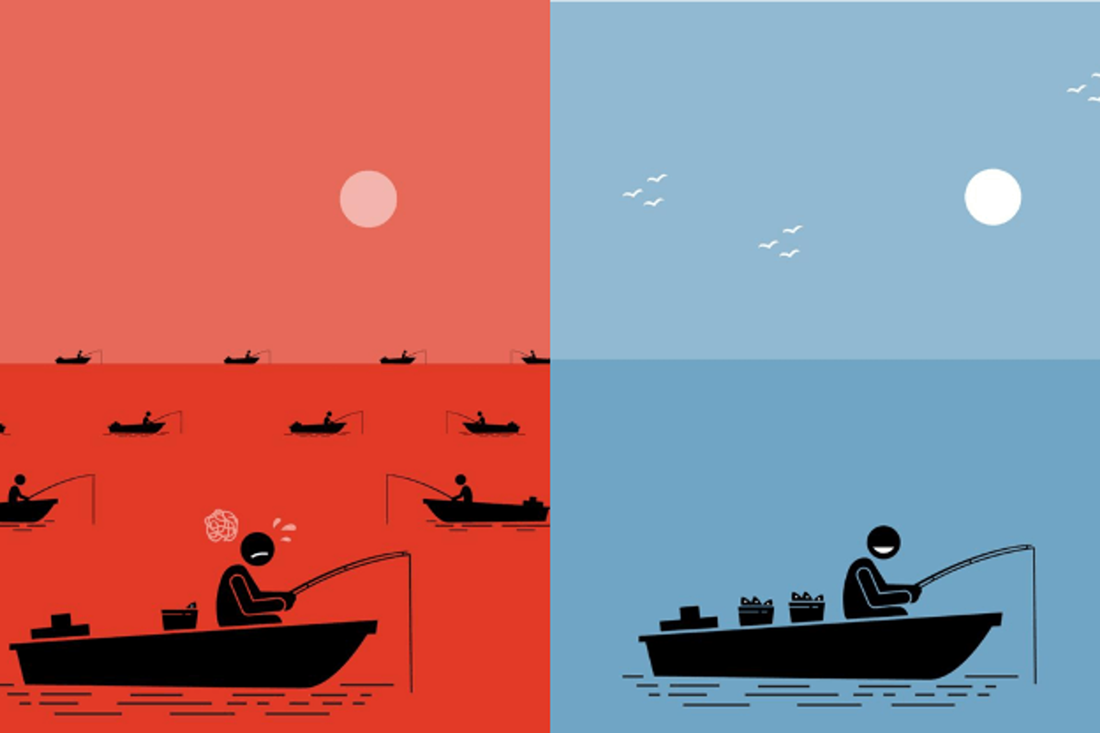 Ilustración del artículo: Estrategias Océano Azul para PyMEs