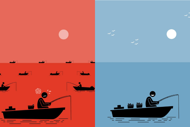 Ilustración del artículo: Estrategias Océano Azul para PyMEs