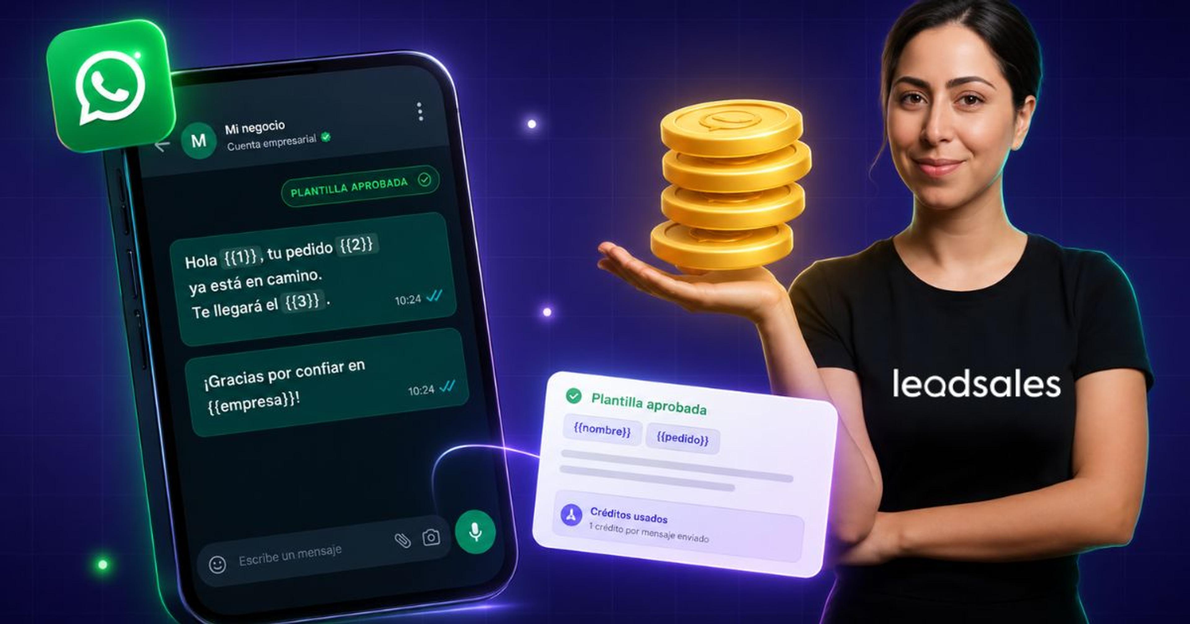Portada del artículo: Cómo usar los créditos de plantillas en WhatsApp API desde Leadsales