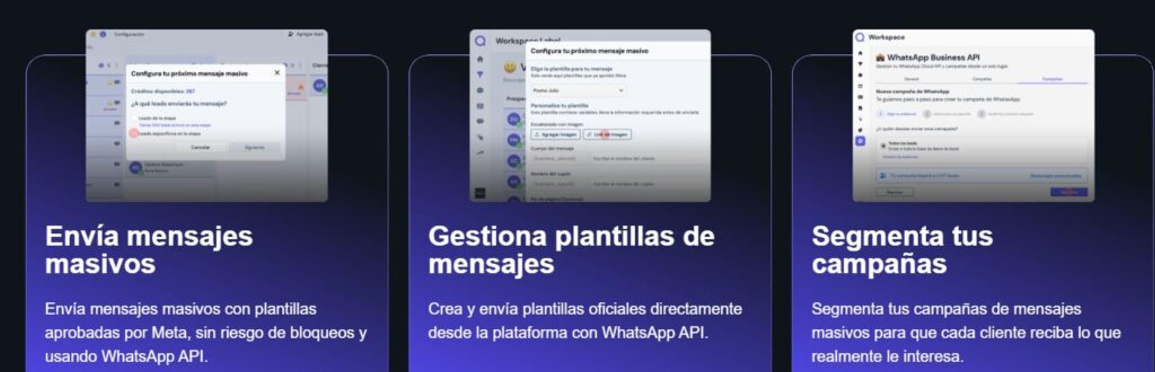 Pantalla de servicios de Leadsales