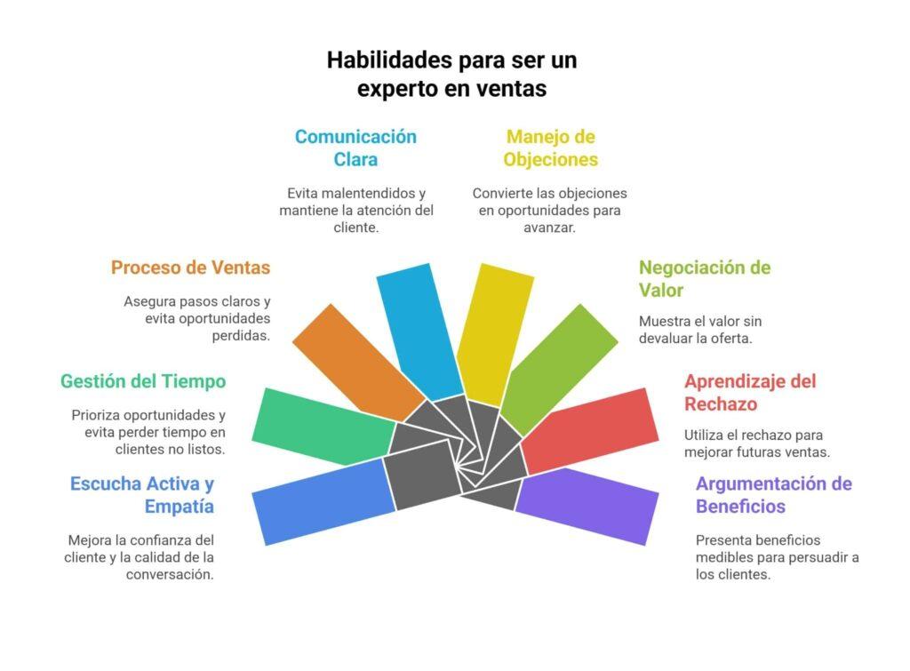 Habilidades de un experto en ventas