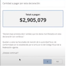 Total a pagar frente al SAT