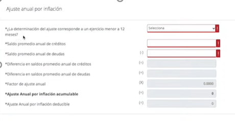 ajuste de inflación en el SAT