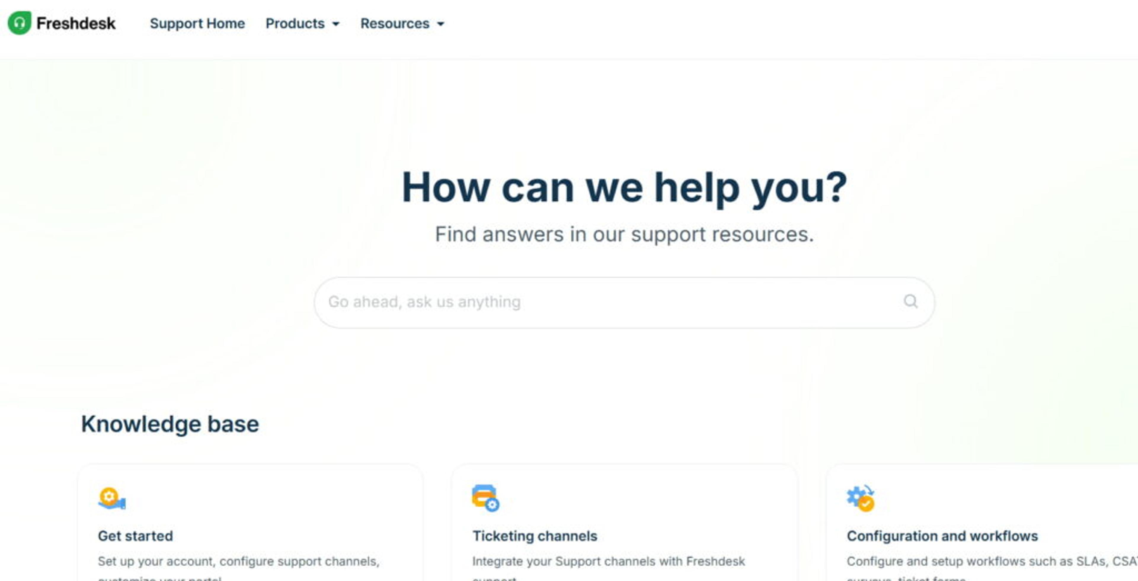 Pantalla de Freshdesk AI
