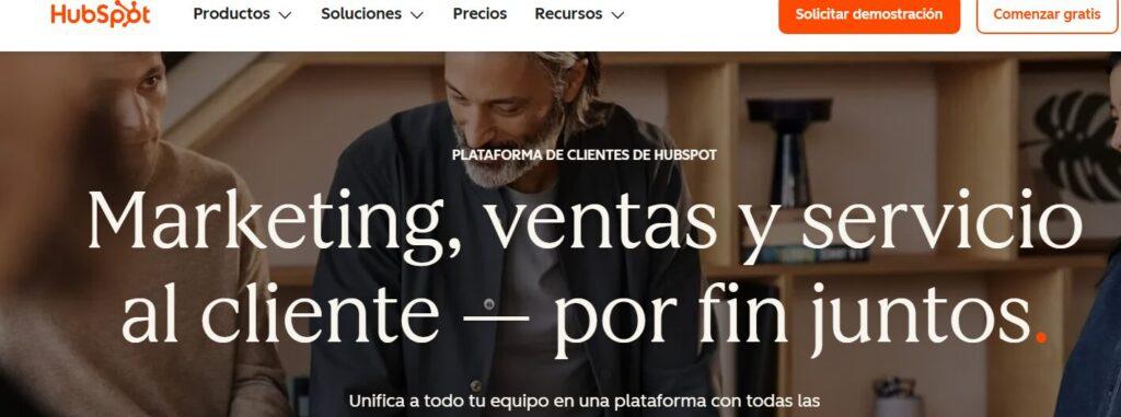 Pantalla de Hubspot
