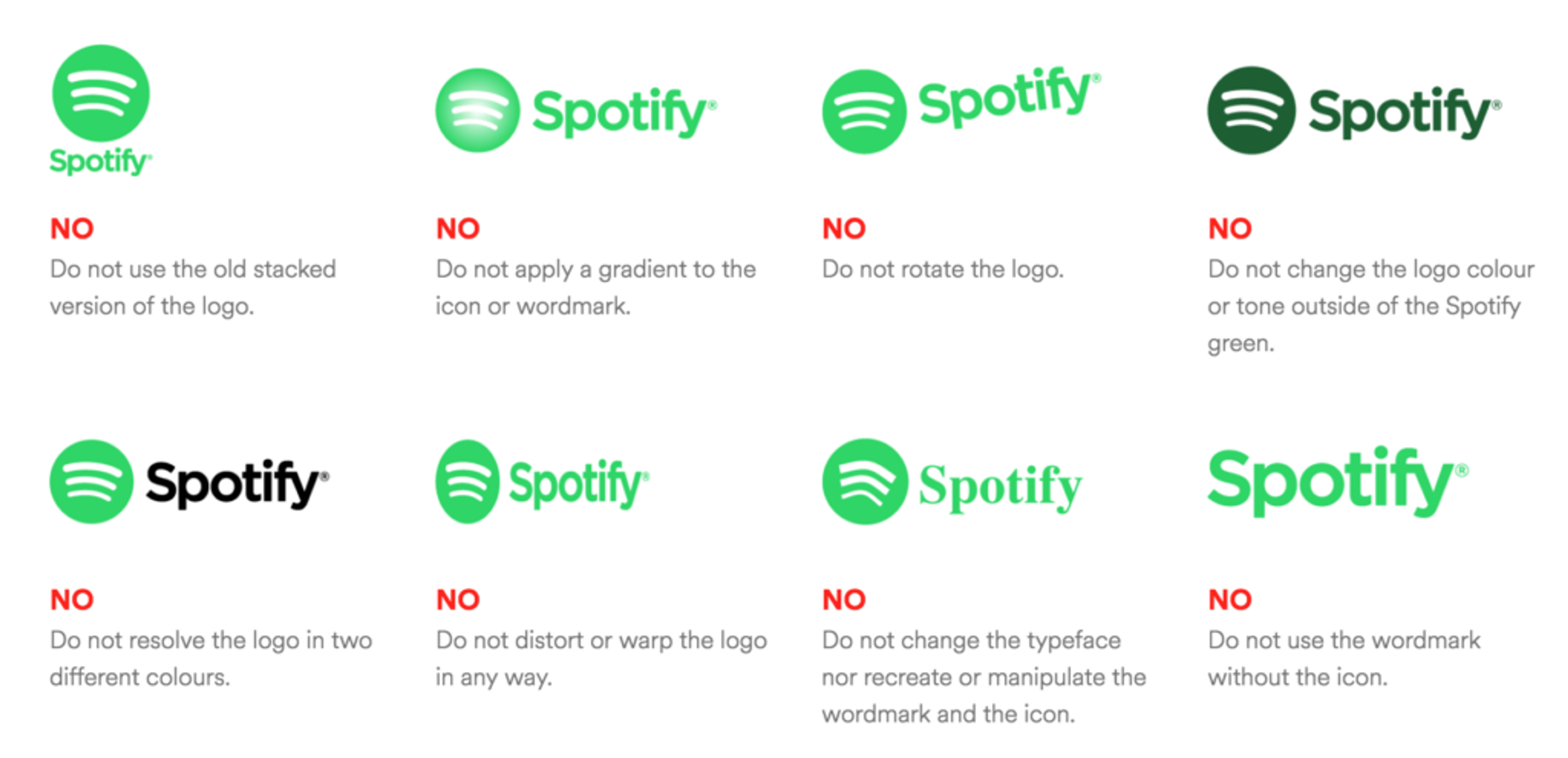 ejemplo guía de marca spotify