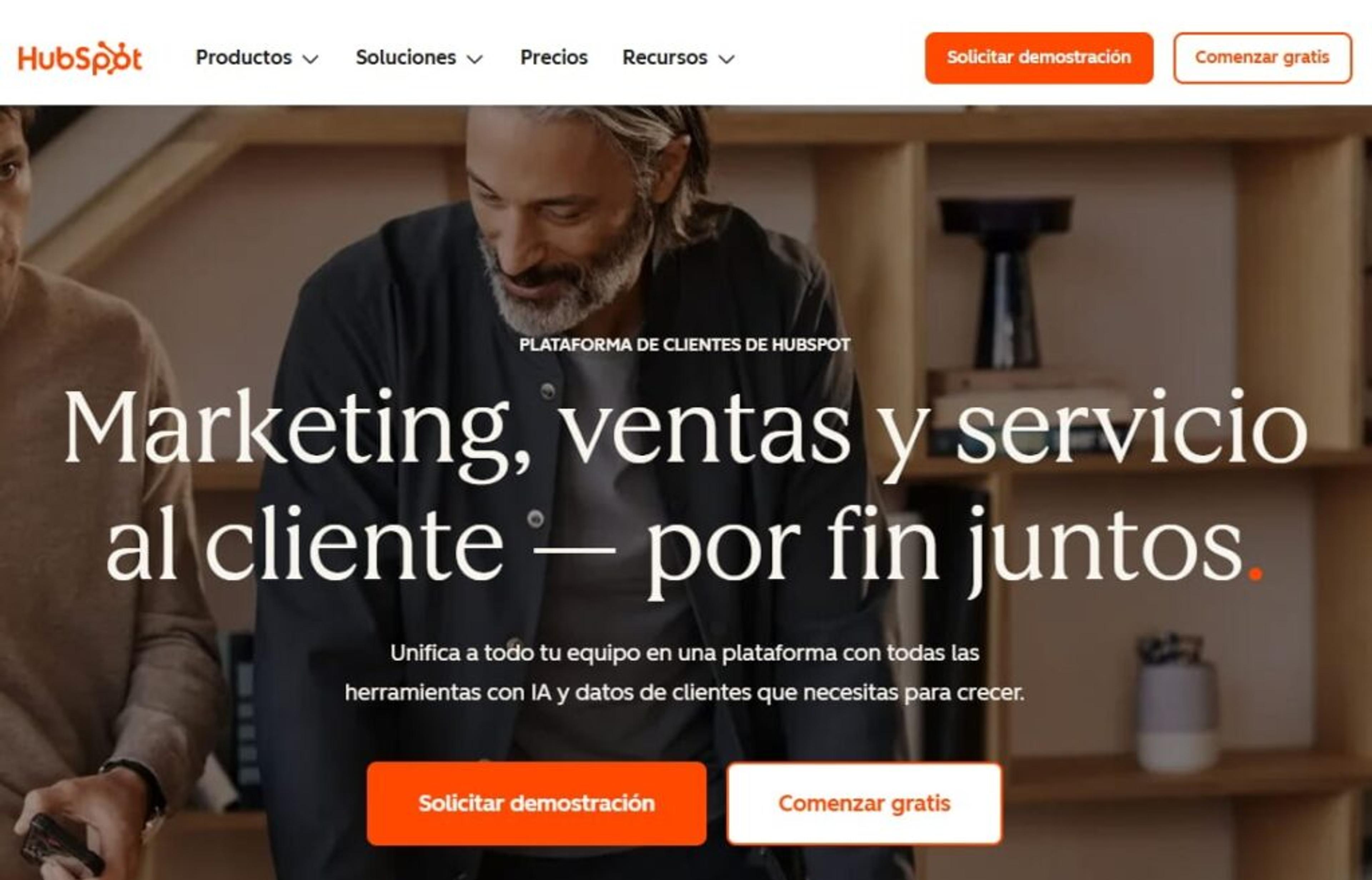 Página web de HubSpot