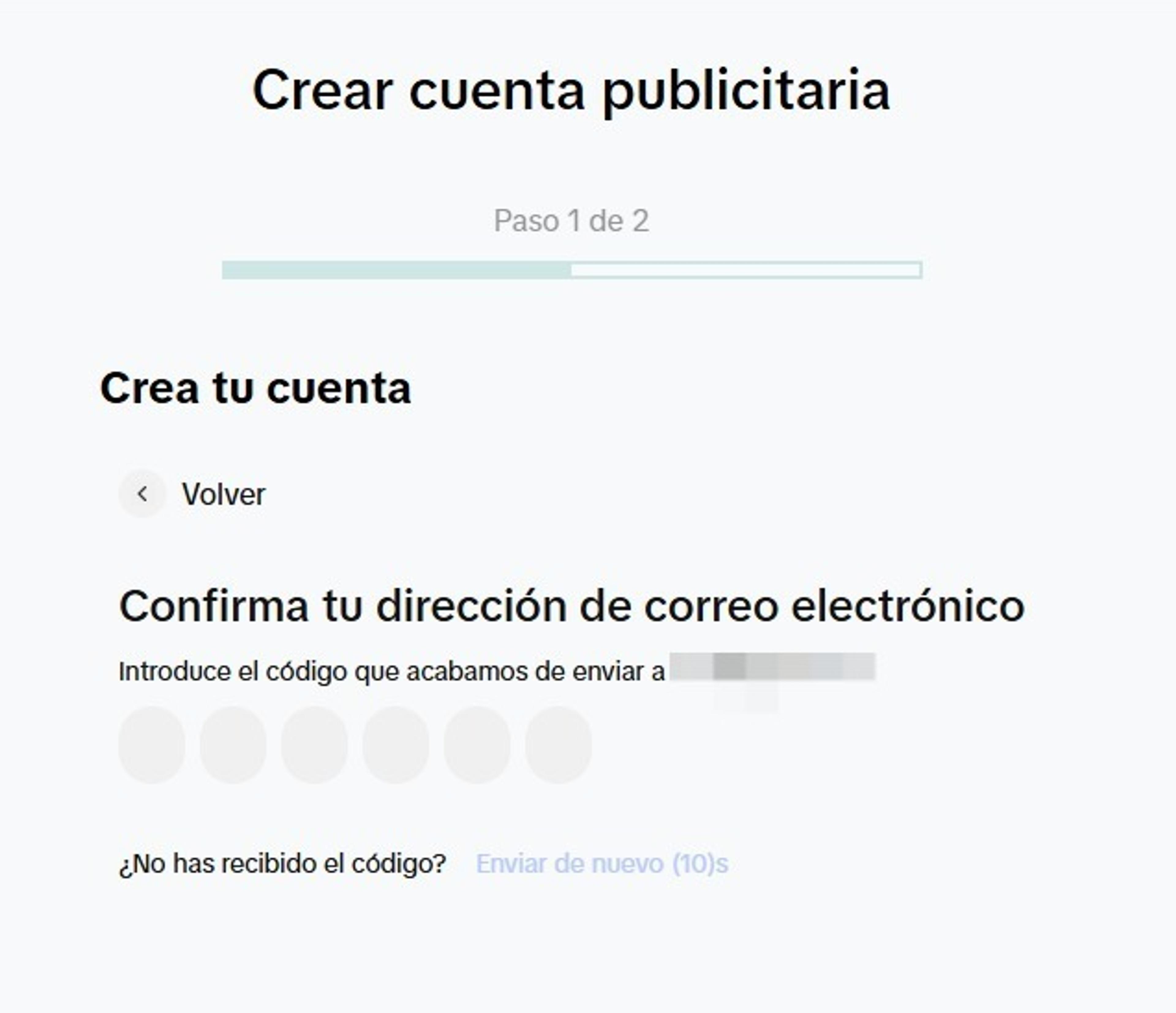 Crear cuenta de TikTok Ads Manager