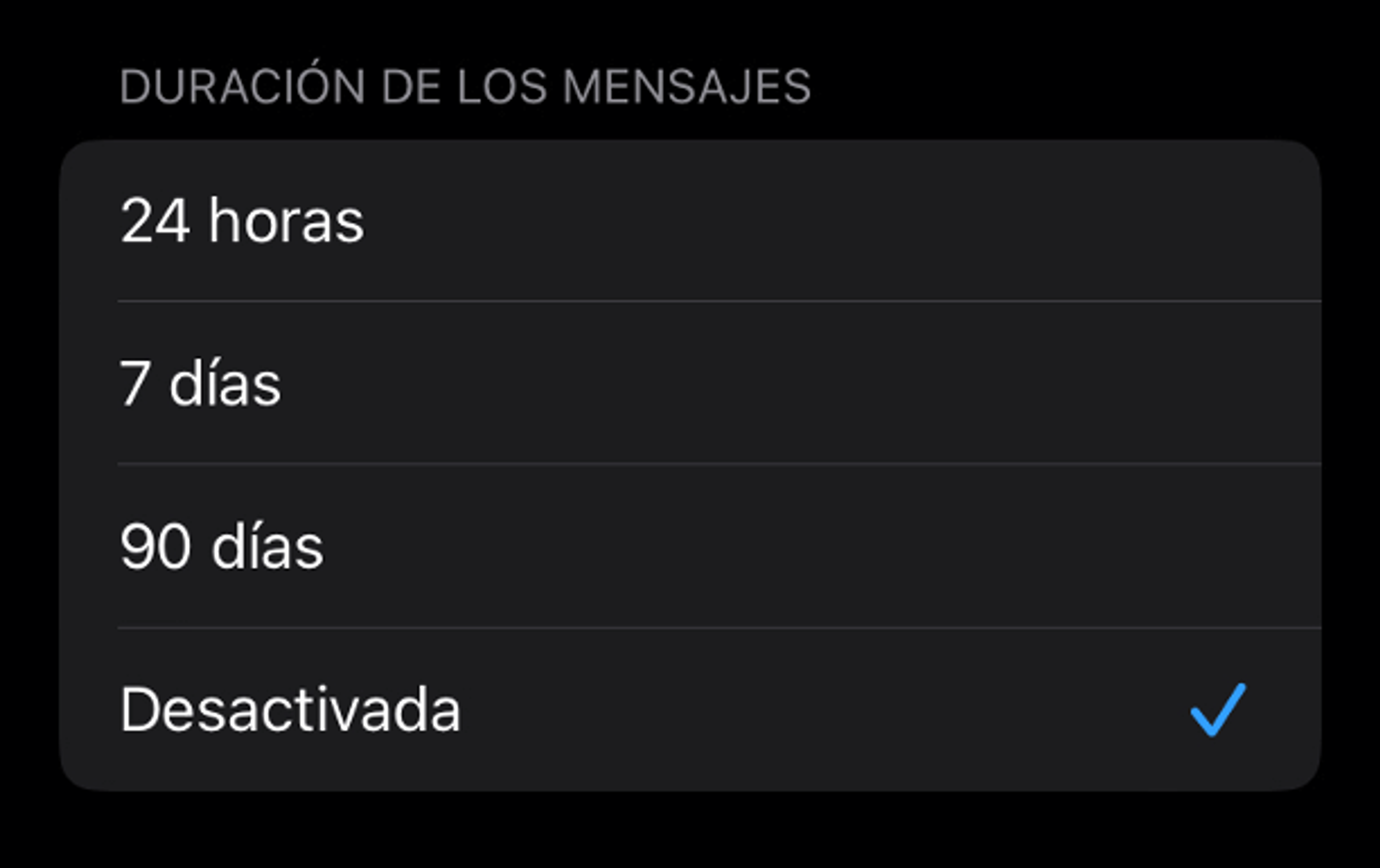 Confirmación de mensajes temporales activados en un grupo de ventas de WhatsApp