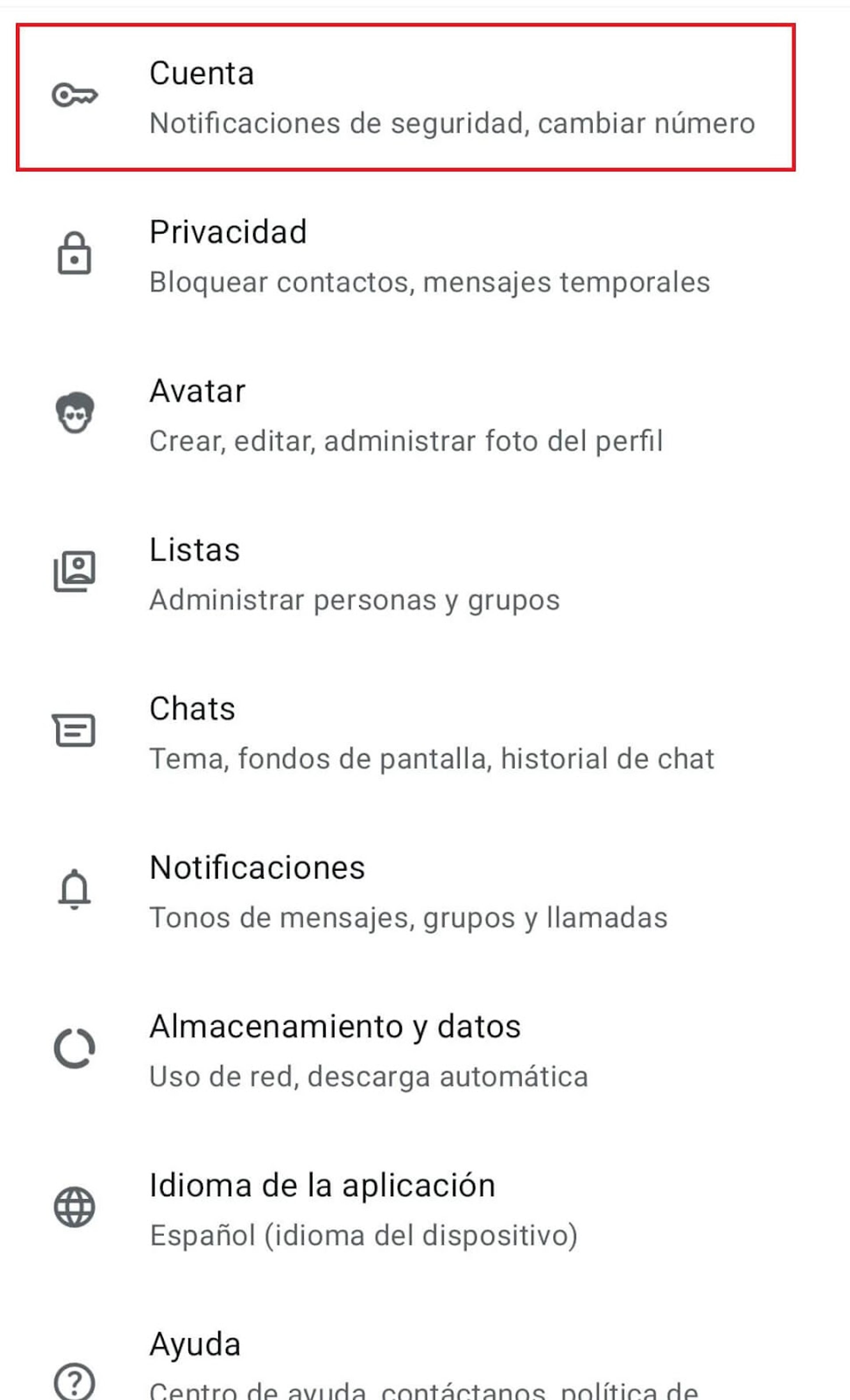 Pantalla de WhatsApp para activar verificación de dos pasos